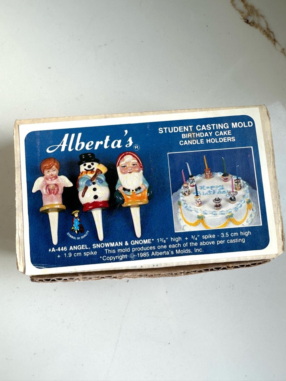Vintage 1985 Alberta’s Ceramic Casting Mold  Birthday Candle Holders